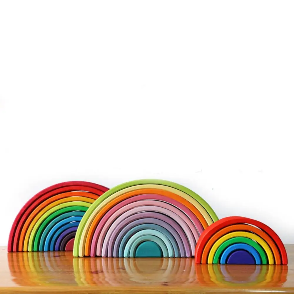 Детские игрушки 12 шт радужные блоки Дети большие креативные строительные