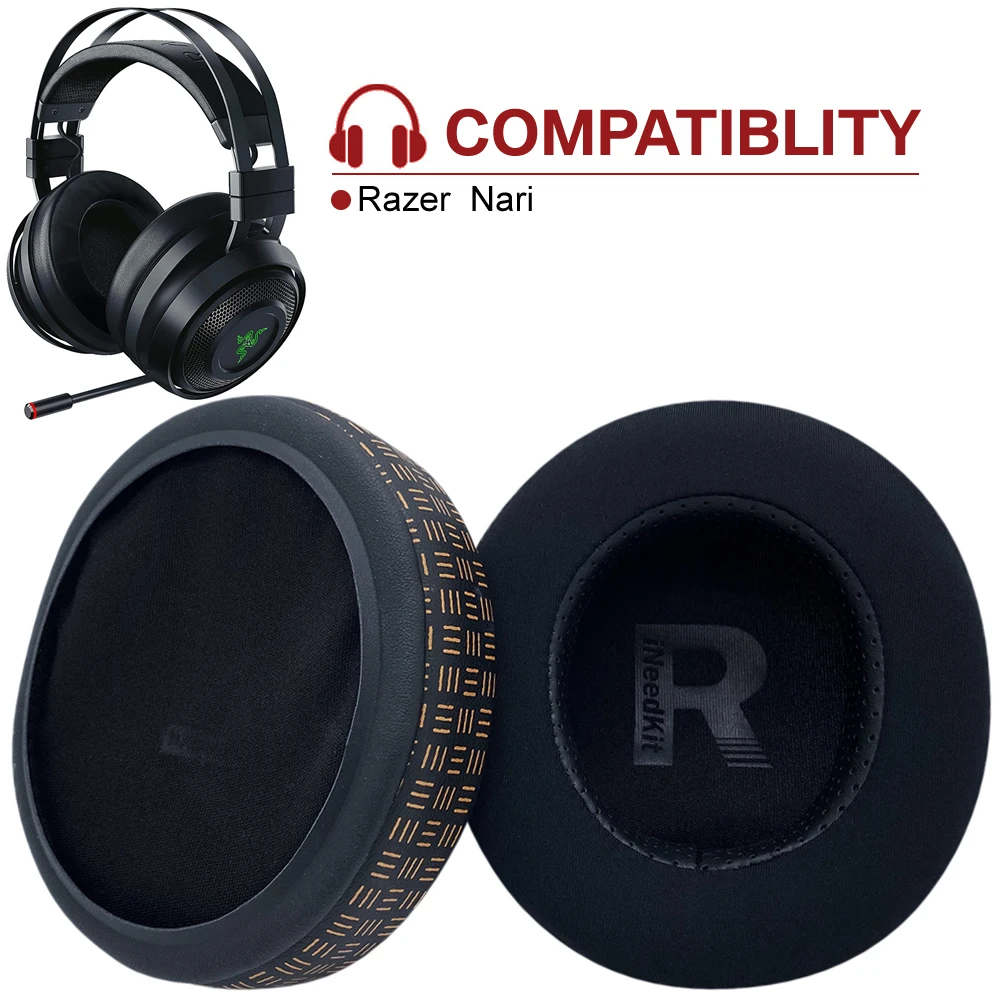 INeedKit-almohadillas de Gel de refrigeración mejoradas, compatibles con auriculares Razer Nari para juegos