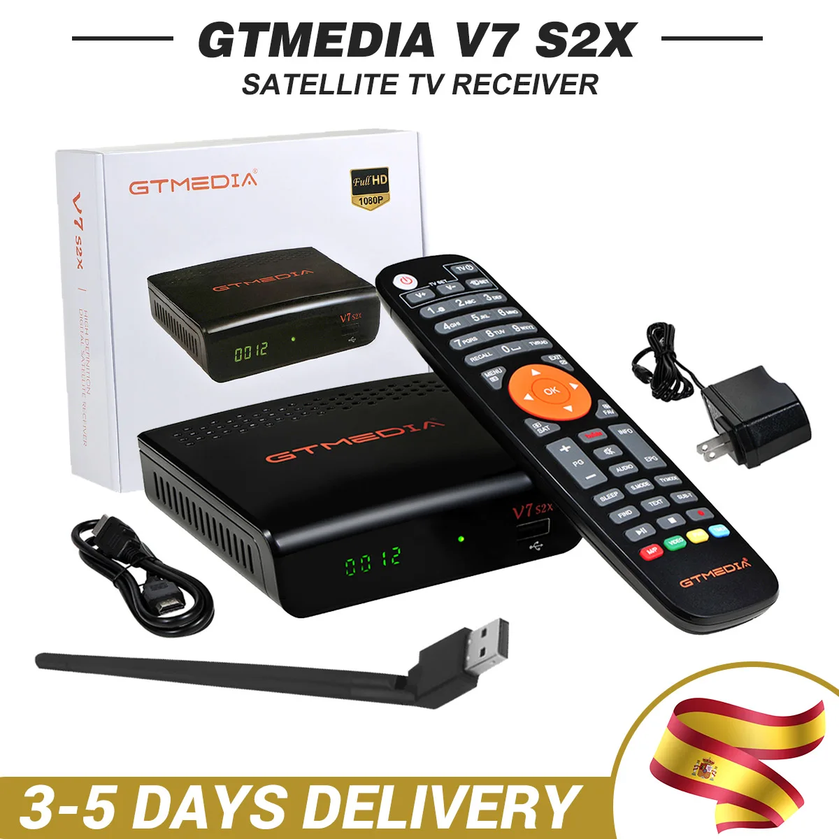 

Спутниковый ресивер GTmedia V7 S2X, HD, для V7S с USB, Wi-Fi, цифровой приемник, обновление GTmedia V8 Honor, без приложения