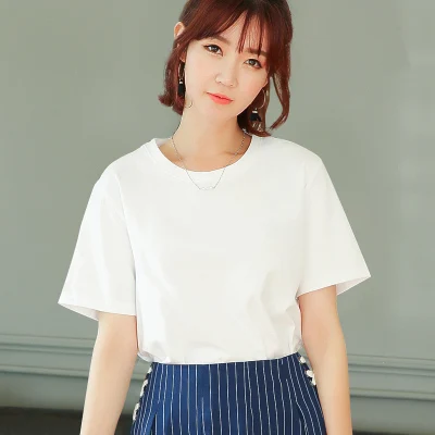 

2020 Tops T Shirt Women Cotton Female beige Tshirt