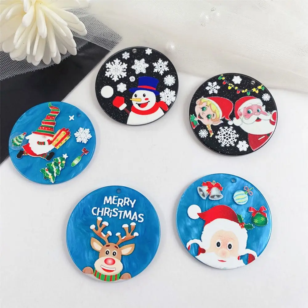 

Модные Акриловые серьги ожерелье со снеговиком, лось, изготовление ювелирных изделий «сделай сам», ювелирные аксессуары, Мультяшные Подвес...