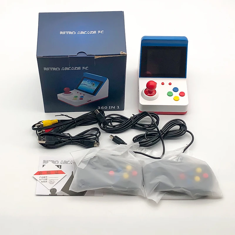 Портативная портативная игровая консоль 3 дюйма классический FC 360 Ретро