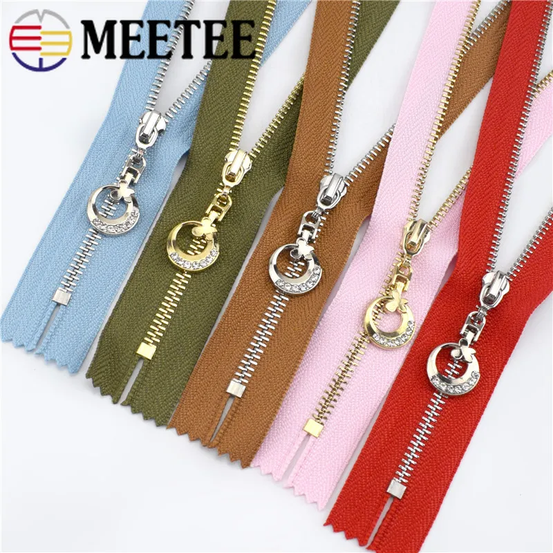 Meetee 3 шт. 15 30 см # металлическая застежка молния с закрытым концом золотые