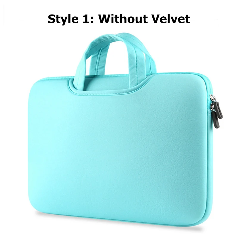 ligth blue no Velvet BinFul портативный ультрабук ноутбук Мягкий рукав ноутбук сумка чехол для MacBook Air Pro retina 11 12 13 14 15 15,6 руль - Цвет: ligth blue no Velvet