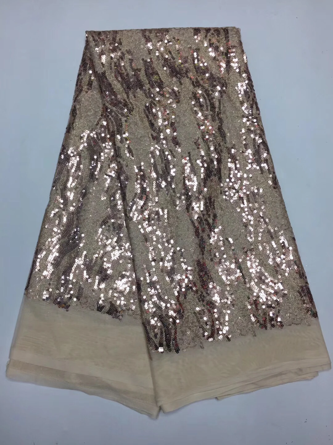 Блестящая стильная французская кружевная ткань с блестками 5 ярдов в партии