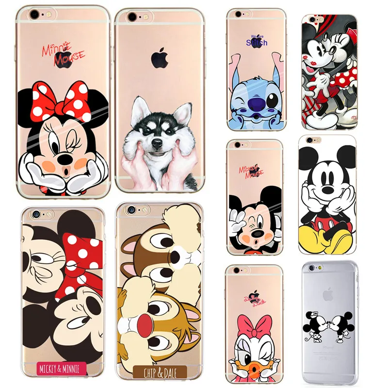 Чехол с рисунком Минни Маус из мультфильма Микки для iPhone 6 6s 8 X 7 Plus XS 5 5S SE чехол