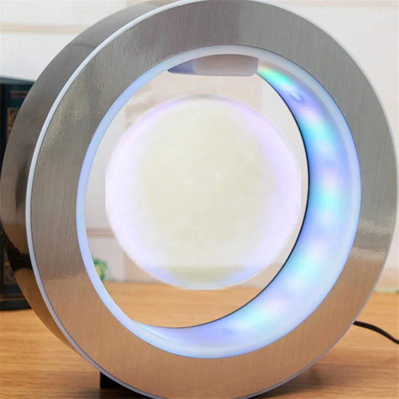 저렴한 3D 자기 부상 달 밤 빛 사무실 홈 데스크탑 테이블 램프 창조적 부동 장식 선물 침실 달 램프