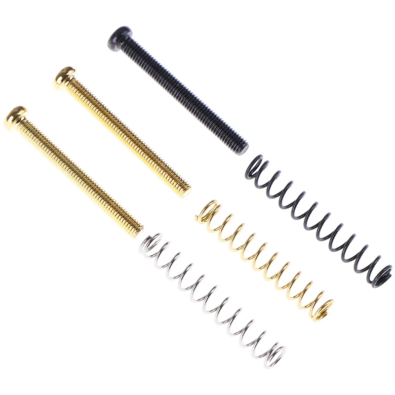8 pcs montieren höhe schraube mit feder für elektrische gitarre ersatz teile metall elektrische gitarre single coil pickup free global shipp