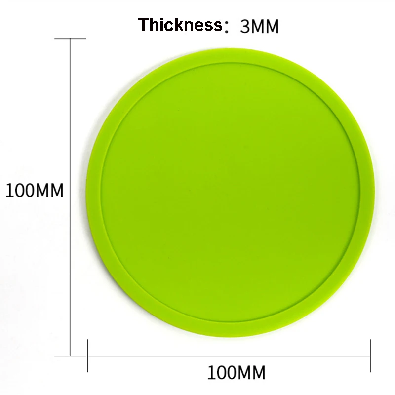 Цветные силиконовые подставки 3 9 дюйма термостойкий Коврик для чайной чашки в