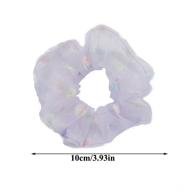 

Transparent Tulle Scrunchies Organza Large Intestine Hair Ring Ponytail Holder Hair Tie Women Sweet Elastic Hair Rubber Bands