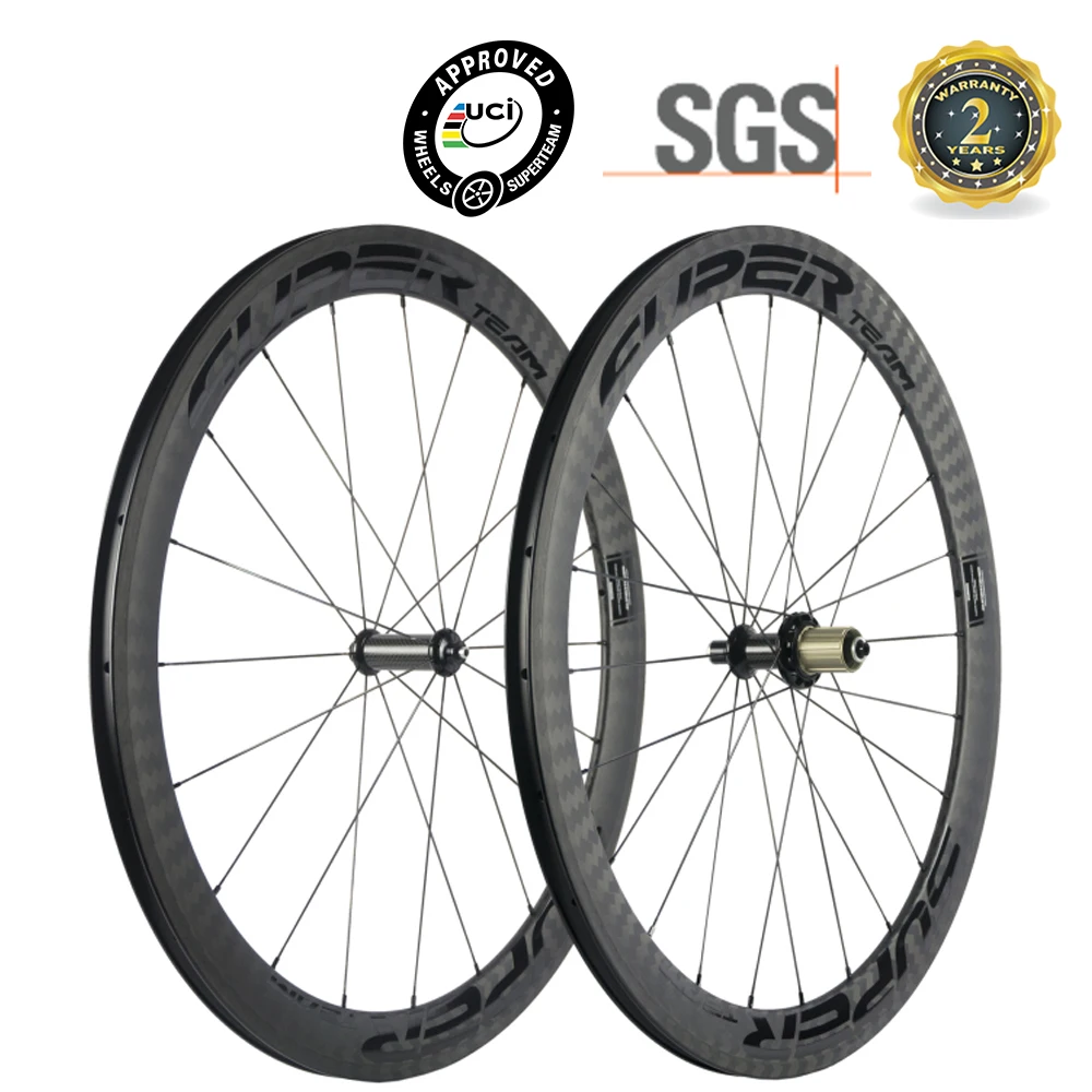 Карбоновые колеса SUPERTEAM Pass UCI Clincher 700C дорожный велосипед 50 мм керамическая