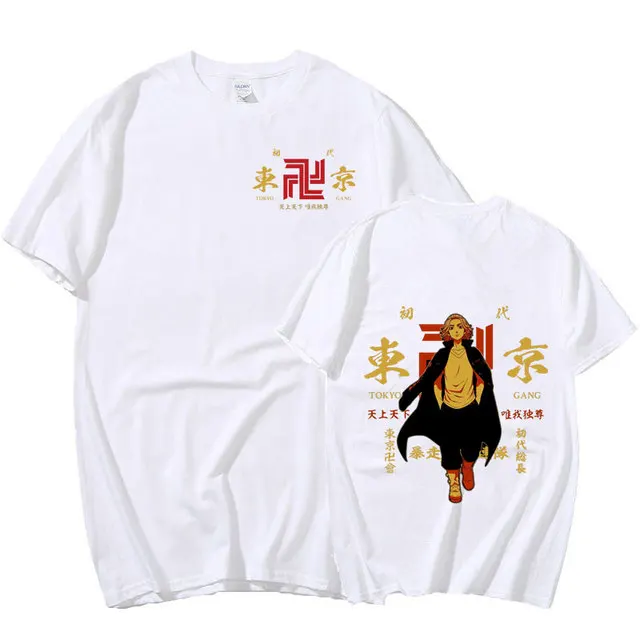 

Anime Tokyo Revengers Anime Cosplay Team Walhalla Tops Women's/man loose T-shirt Lovers Street white short sleeves Tee Tops