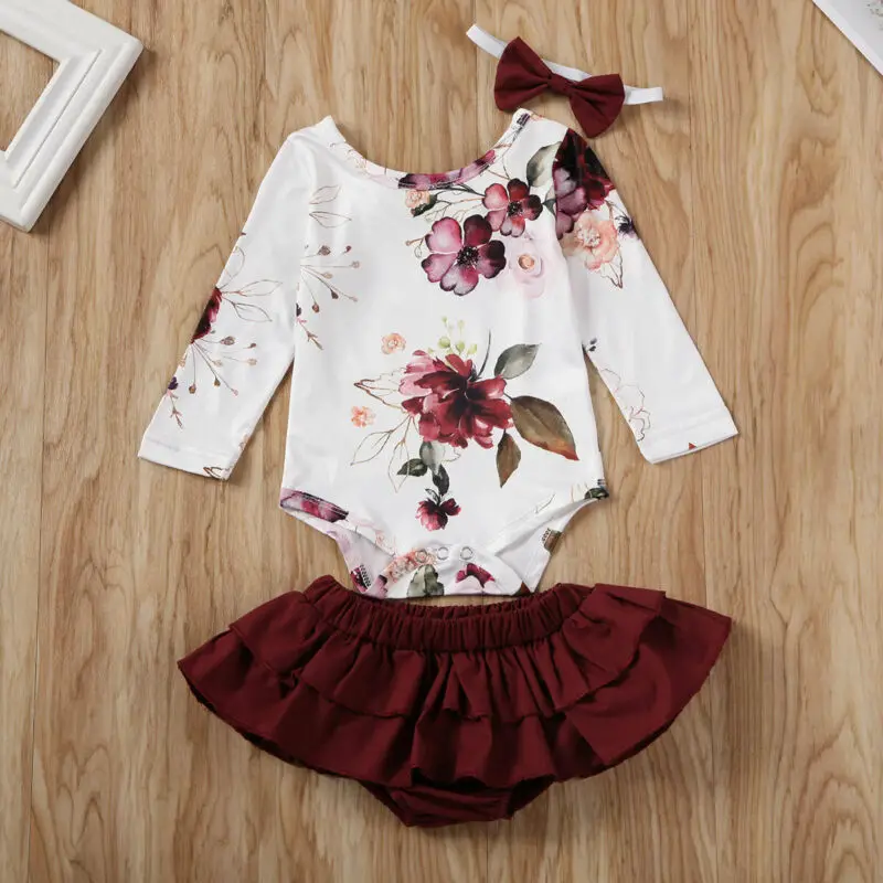 3 шт. детский хлопковый комбинезон на шнуровке юбка шорты с оборками и повязка