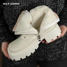 Ботинки женские осенне-зимние теплые из натуральной замши на шнуровке, с заклепками и шерстью, 2020