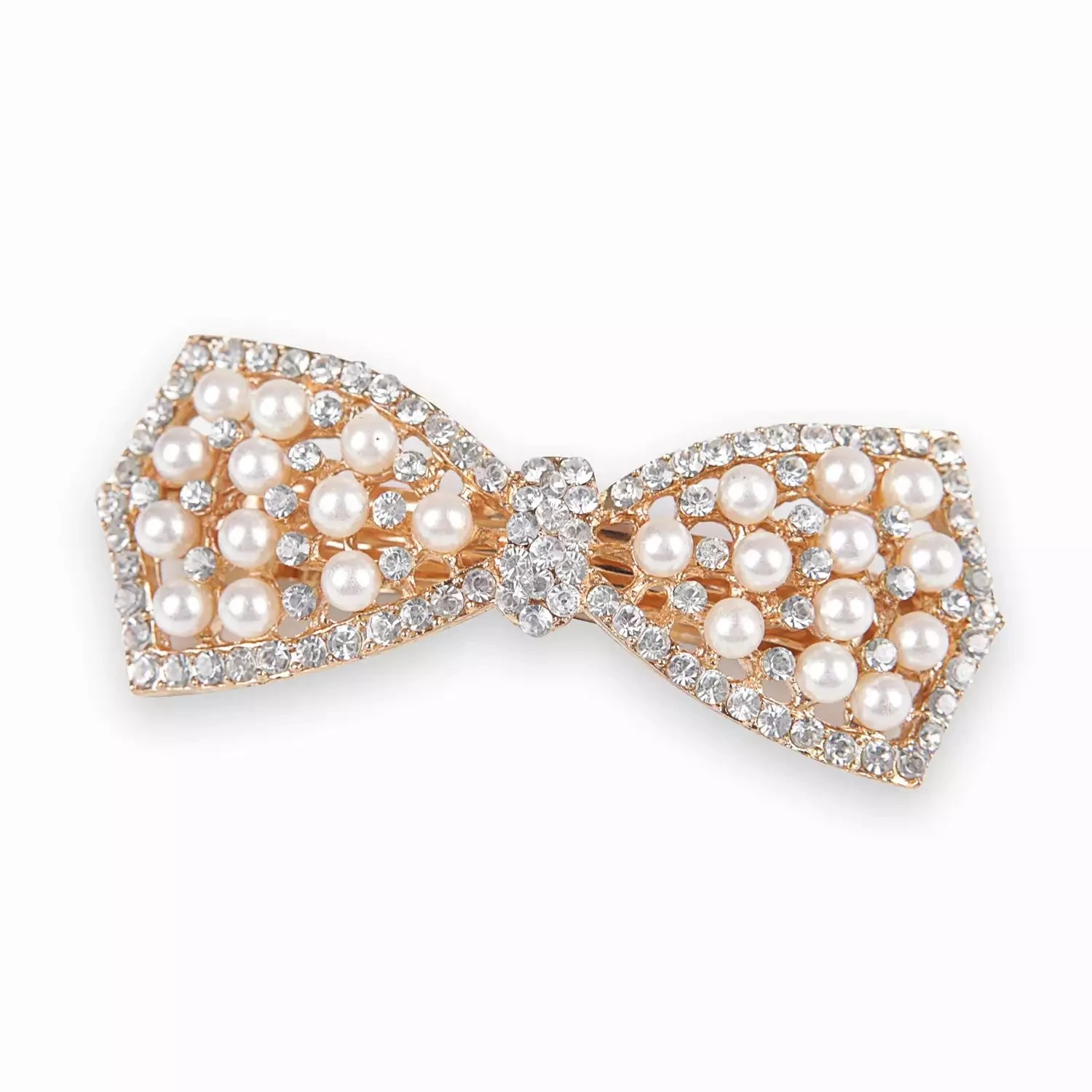 

Fashion Pearl Rhinestone Bowknot Barrettes Metal Glitter Hair Clips Hairpins Women Jewelry Accessories Hair Styling Tools