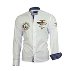 Мужская Облегающая рубашка с длинным рукавом, с принтом