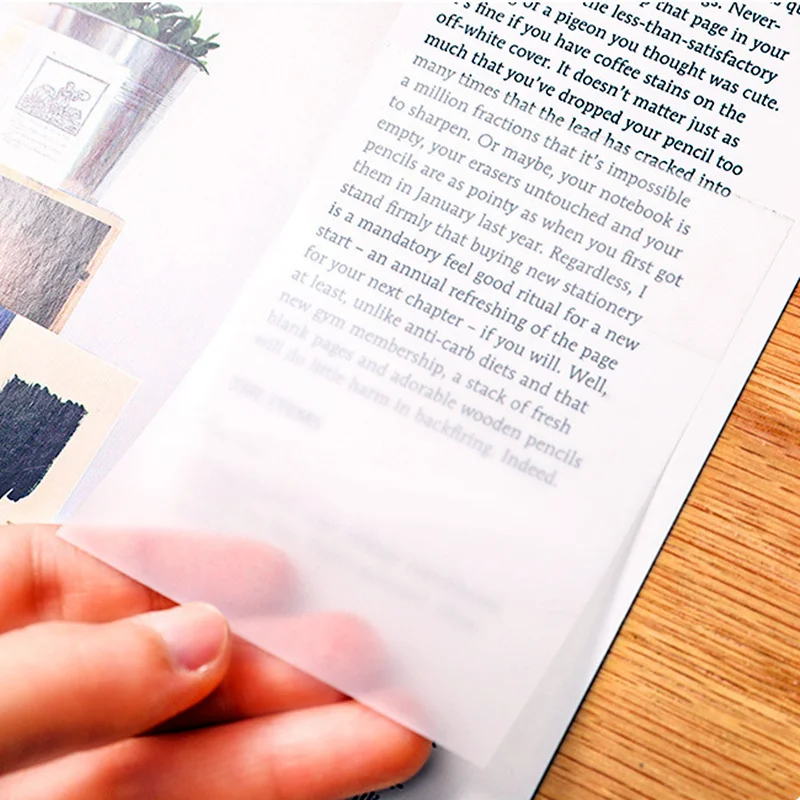 50 листов 3*3 дюйма прозрачные клейкие заметки Водонепроницаемая записная книжка