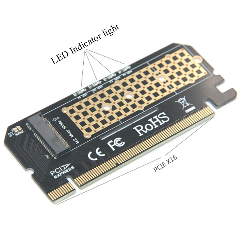 M.2 Накопитель SSD с протоколом NVME адаптер M2 к PCI Express 3,0X16 карта контроллера M интерфейс ключа поддержка PCI Express 3,0x4
