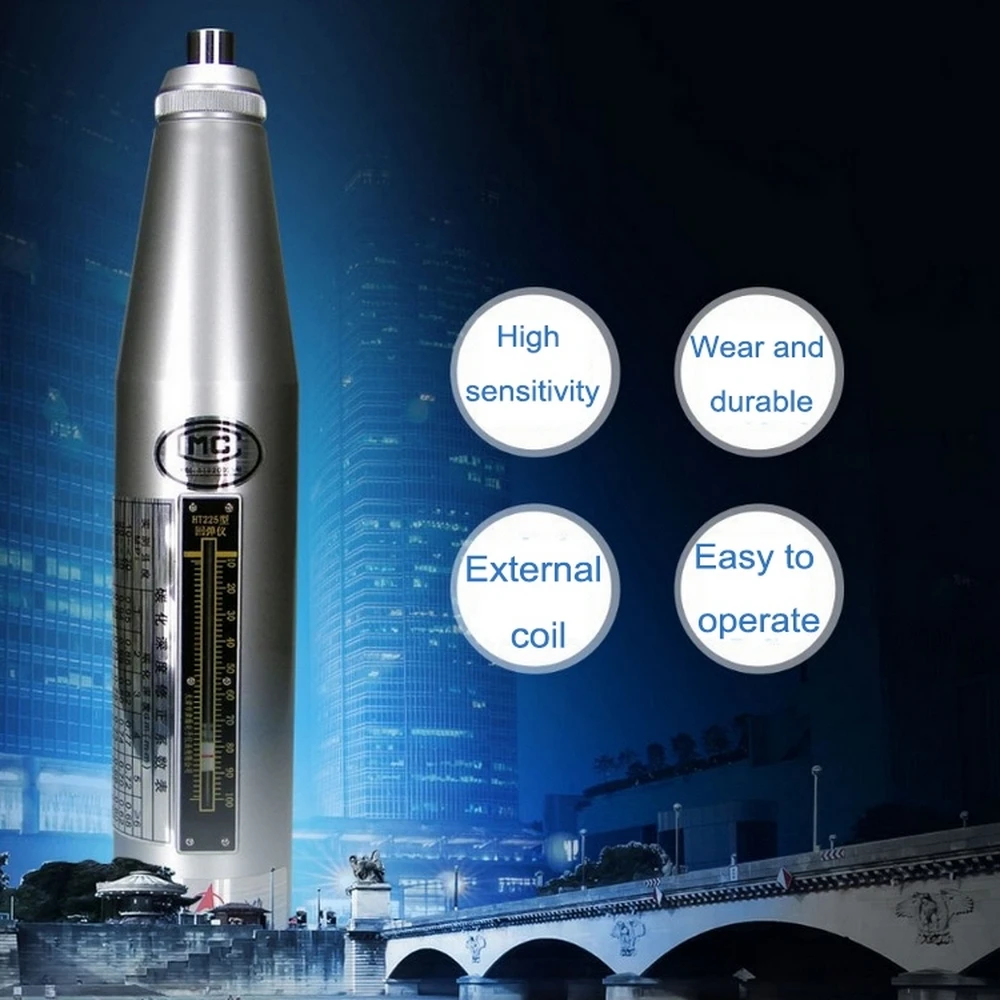 Цифровой бетона Тесты рикошетный молоток эластичность er Resiliometer HT 225B