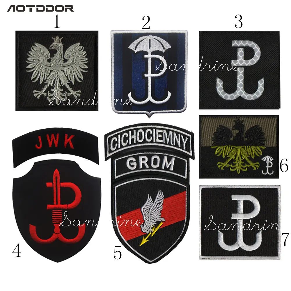 Польша JWK CROM embroidery тактический для поддержания боевого духа нашивки значки