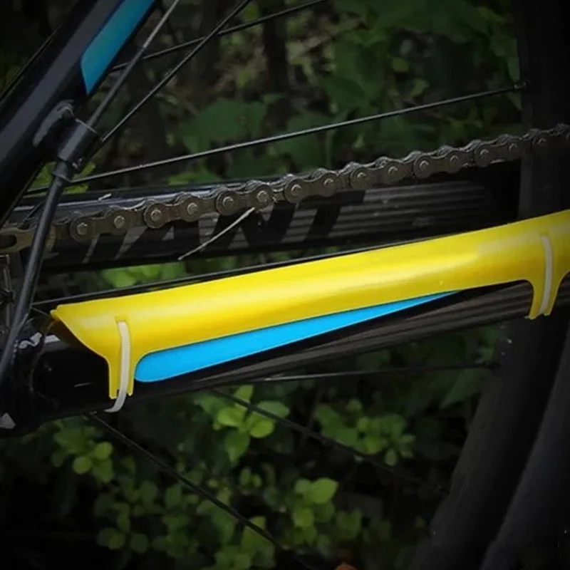 

1pc Bicycle Riding Parts Frame Chain Coverr Bike Frame Chain Rear Fork Chainstay Protector Bicycle Accessories Colorful Plastic