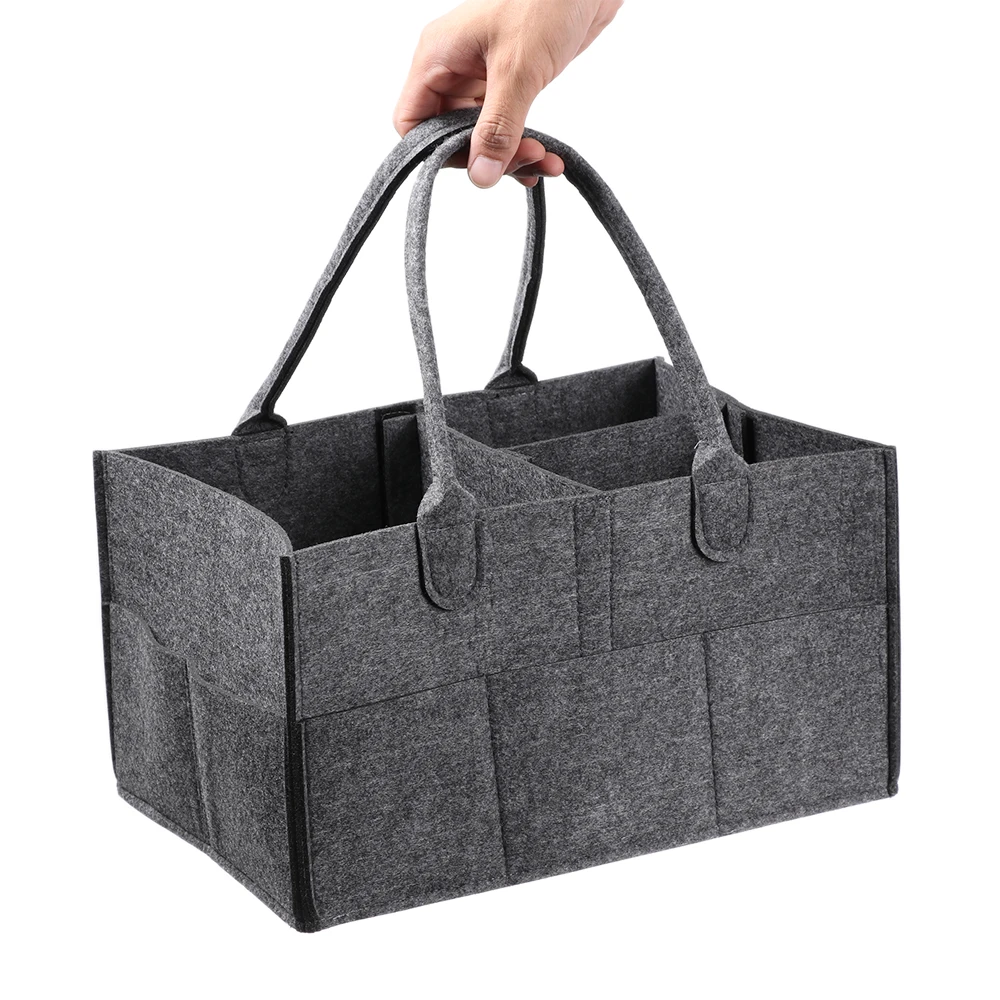 

Baby Diaper Organizer Basket Tote Bag Nappy Changing Carrier Bag Large Pocket Necessary Products Storage Outdoor Baby Accessorie
