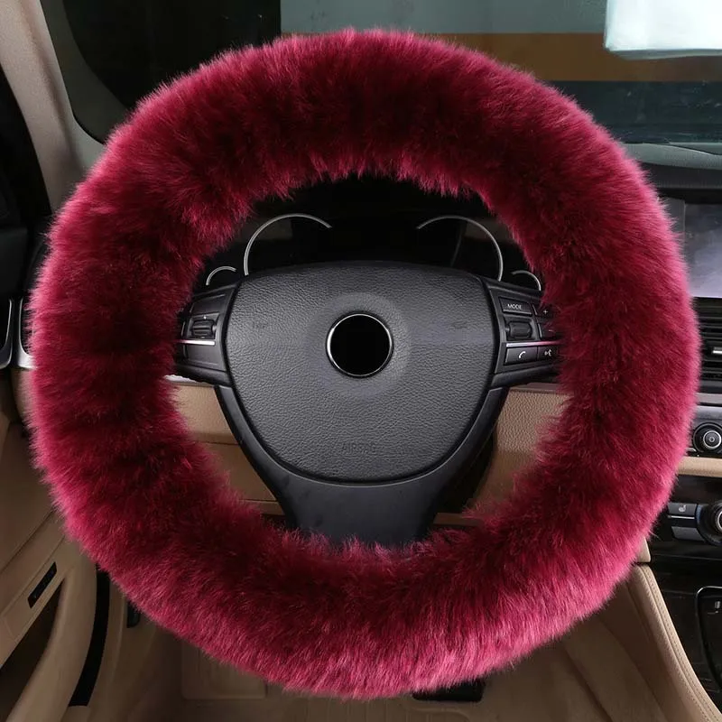 100% пушистый Австралийский шерстяной теплый чехол на руль аксессуары милая