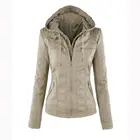 2019 брендовые зимние осенние новые Мотоциклетные Куртки из искусственной кожи однотонные женские тонкие кожаные куртки