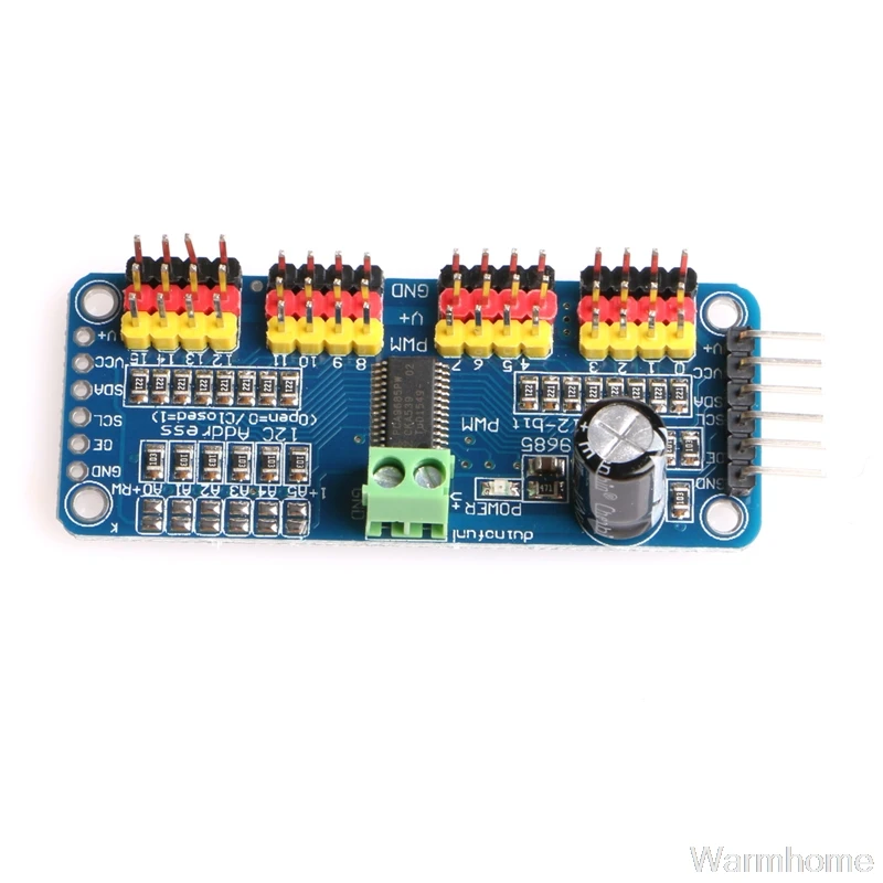 PWM сервопривод I2C 16 каналов 12-битный модуль для робота Raspberry Pi S16 20 Прямая поставка |
