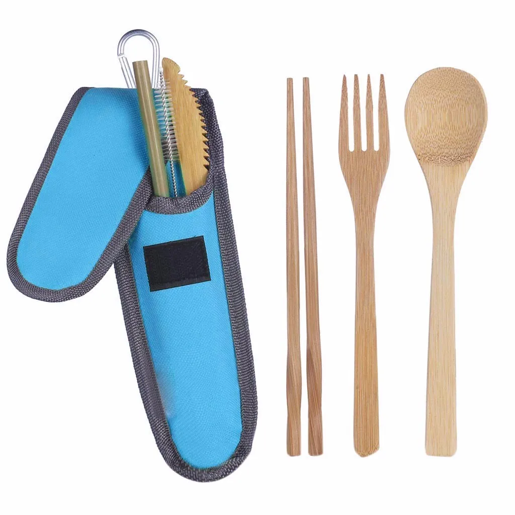 Портативные палочки для еды 7 шт. кемпинга набор палочек из бамбука экологически