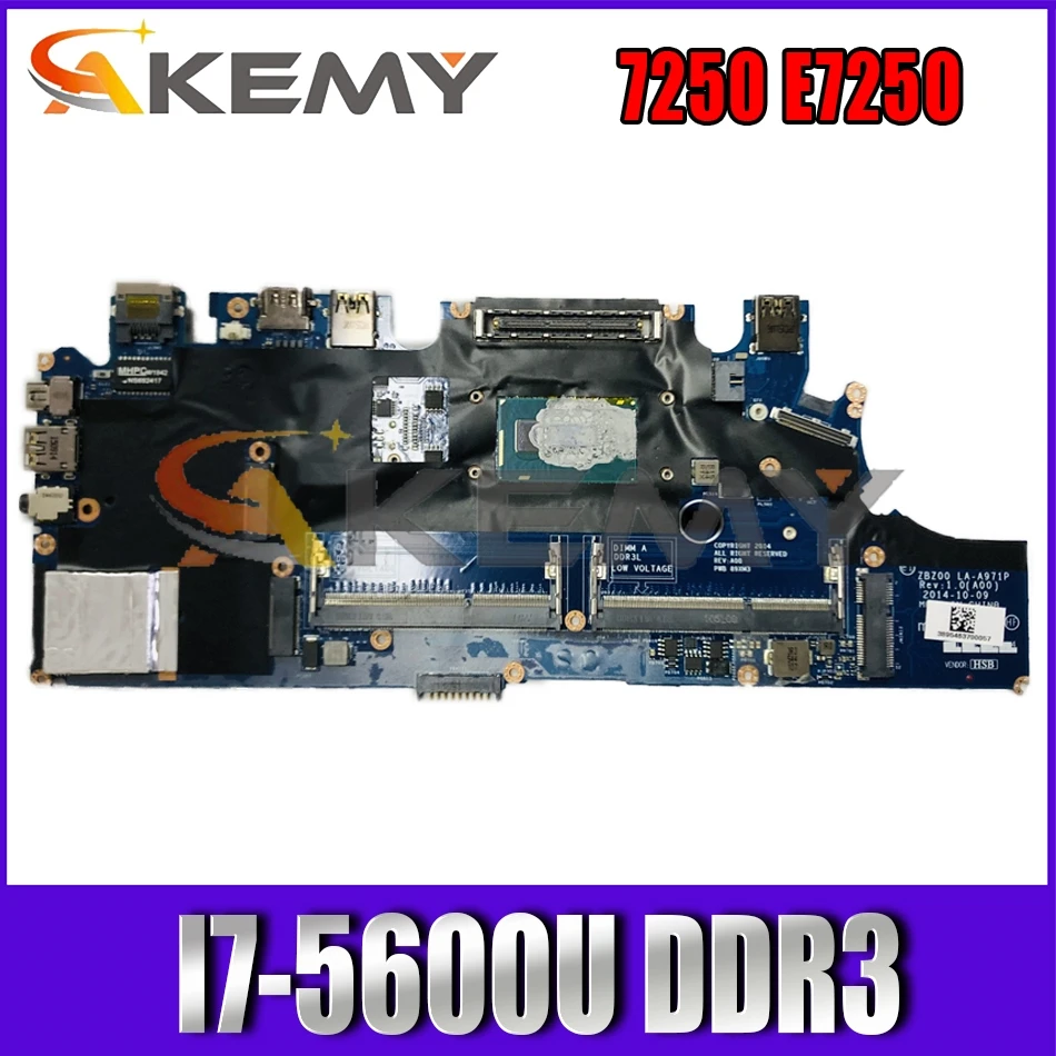 

CN-0TPHC4 TPHC4 Mainboard For DELL Latitude 7250 E7250 Laptop motherboard ZBZ00 LA-A971P With SR23V I7-5600U DDR3 100% Test OK