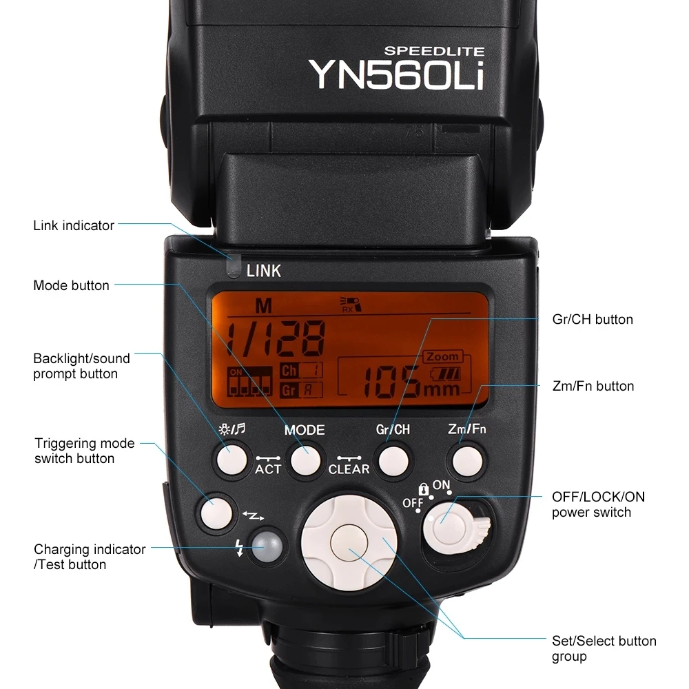 YONGNUO YN560Li литиевая батарея Speedlite GN58 2 4G Беспроводная вспышка Master Slave для камеры
