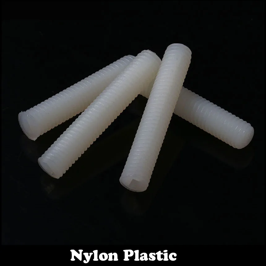 M4/M5/M8 * 10/15/20/25/30/35/40 мм Nylon66 Болт пластиковый белый изоляционный плоский снятый
