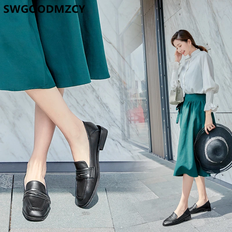 Лоферы Черные кожаные туфли Женские туфли-оксфорды Роскошная Брендовая обувь