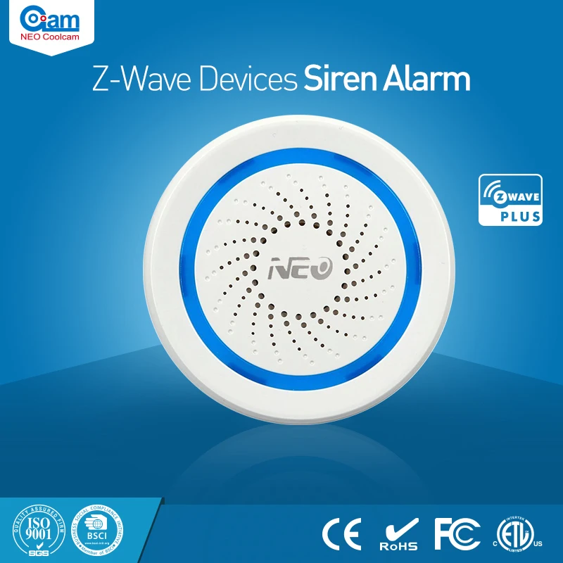 

NEO Coolcam NAS-AB02Z Smart Home Z-Wave USB Siren Alarm Sensor Compatible with 300 series and 500 series Smart Home Automation