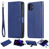 luxury flip cover for iphone 13 12 mini 11 pro max x xr se2020 7 8 plus phone case leather wallet magnetic 2in1 detachable shell