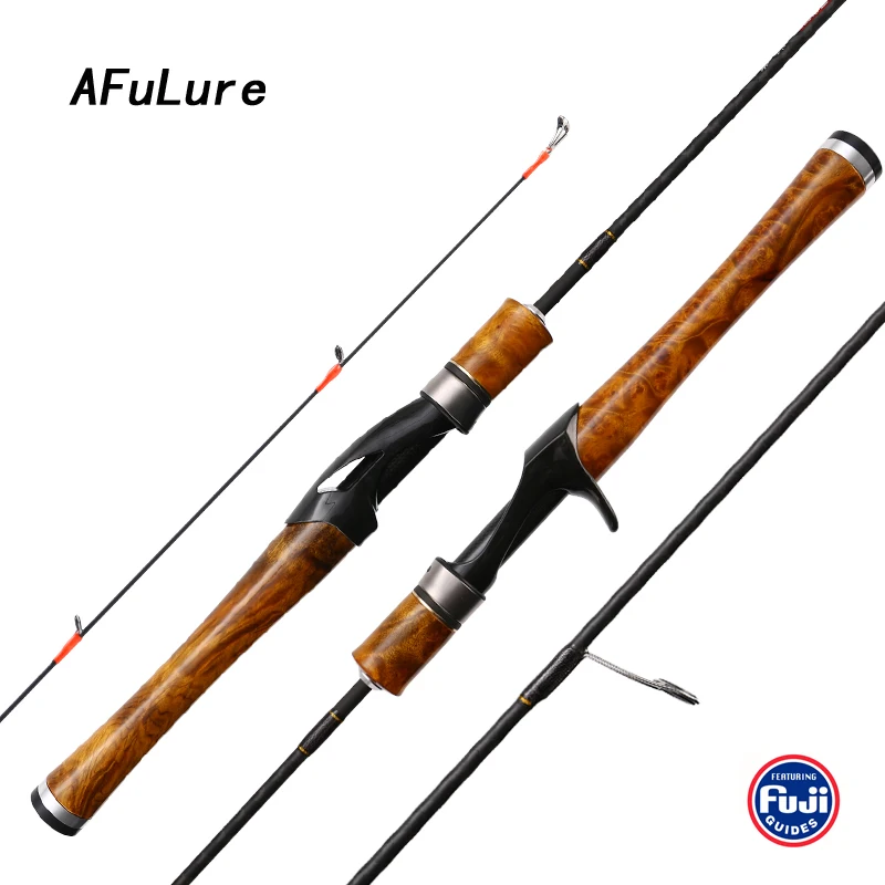 

AFuLure Ultra-Soft Lure Rods FUJI Ring Solid wood handmade Fishing Rod Spinning/Casting 1.4m Portable Mini rod carbon rod