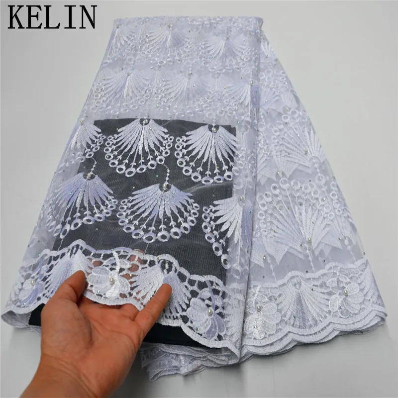 

African Lace Fabric High Quality Beads Lace Fabric French Tulle Lace Fabric Embroidery Nigerian Lace For Sewing FLP-1069