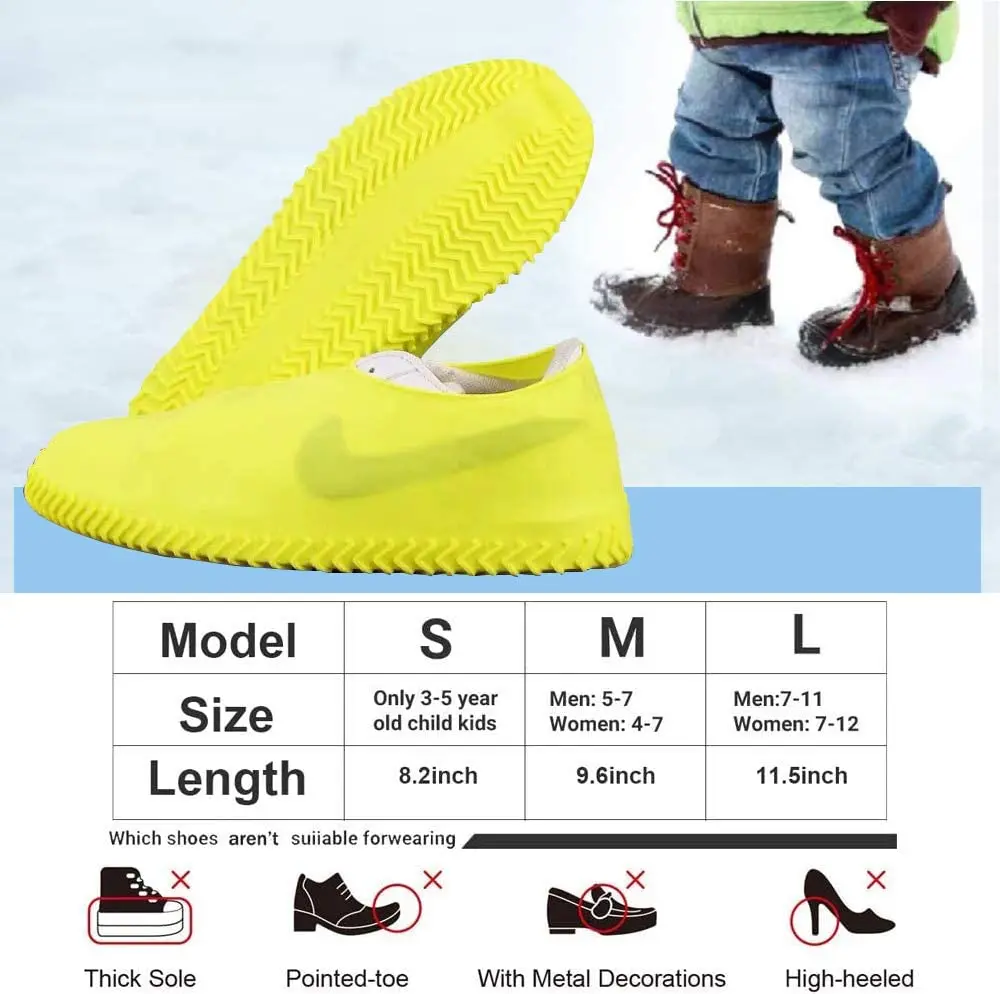 Waterproof Shoe Covers, Non-Slip Water Resistant Overshoes Silicone Rubber Rain Shoe Cover Protectors for Kids, Men, Women - AliExpress Home Garden Waterproof Shoe Covers, Non-Slip Water Resistant Overshoes Silicone Rubber Rain Shoe Cover Protectors for Kids, Men, Women - AliExpress Home Garden