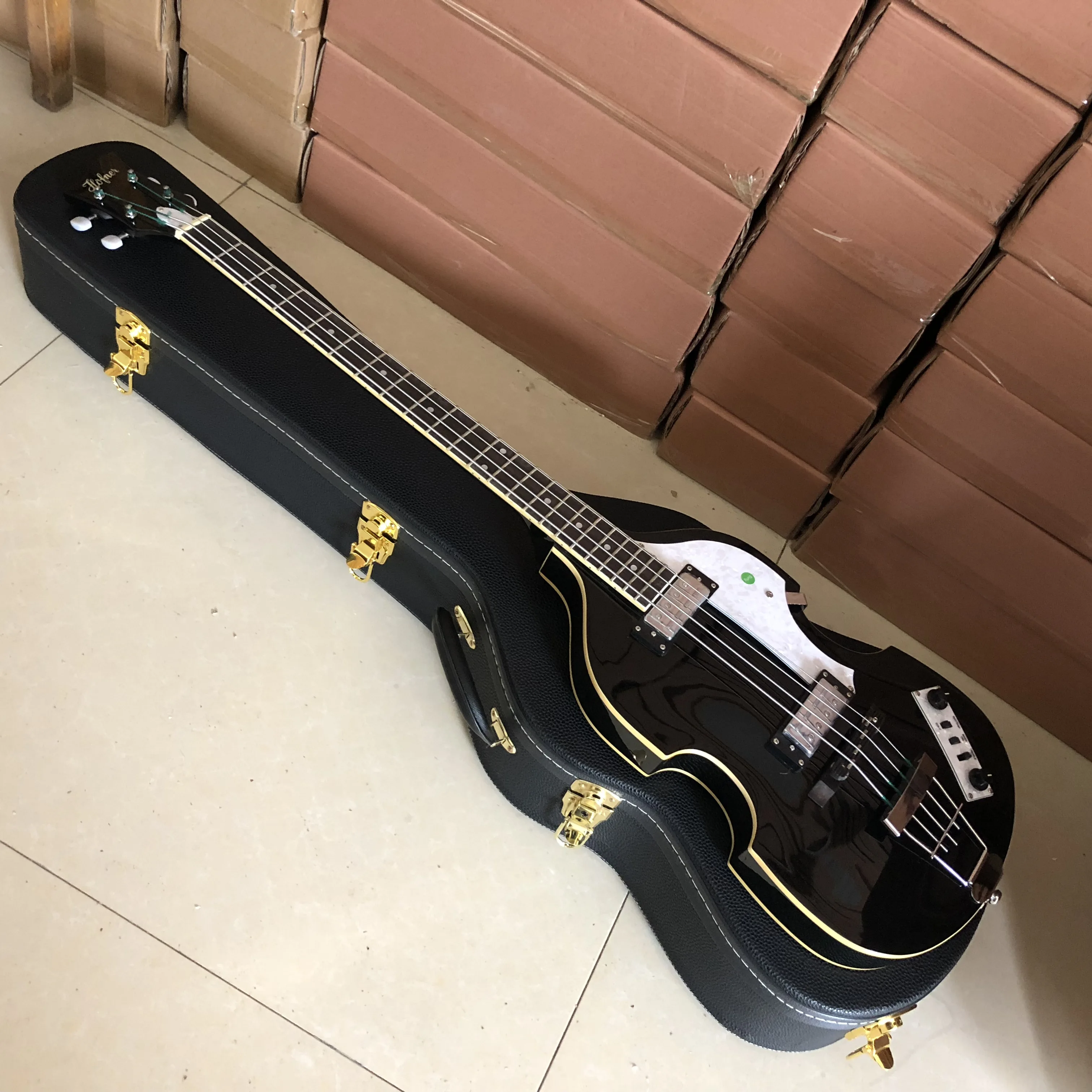 Черный Hofner скрипка бас гитара BB2 икона серии электрический Бесплатная доставка