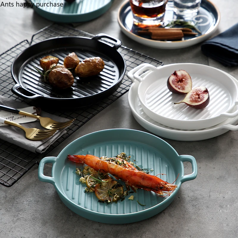 Кухонные принадлежности поднос для выпечки керамическая тарелка микроволновая