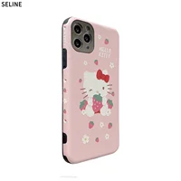Sanrio Hello Kitty Strawberry KT Cat Cute Lovely Phone Cases For Y2K Lolita Girl's IPhone 12 11 PRO MAX XS XR 12MINI 7 8 Plus SE