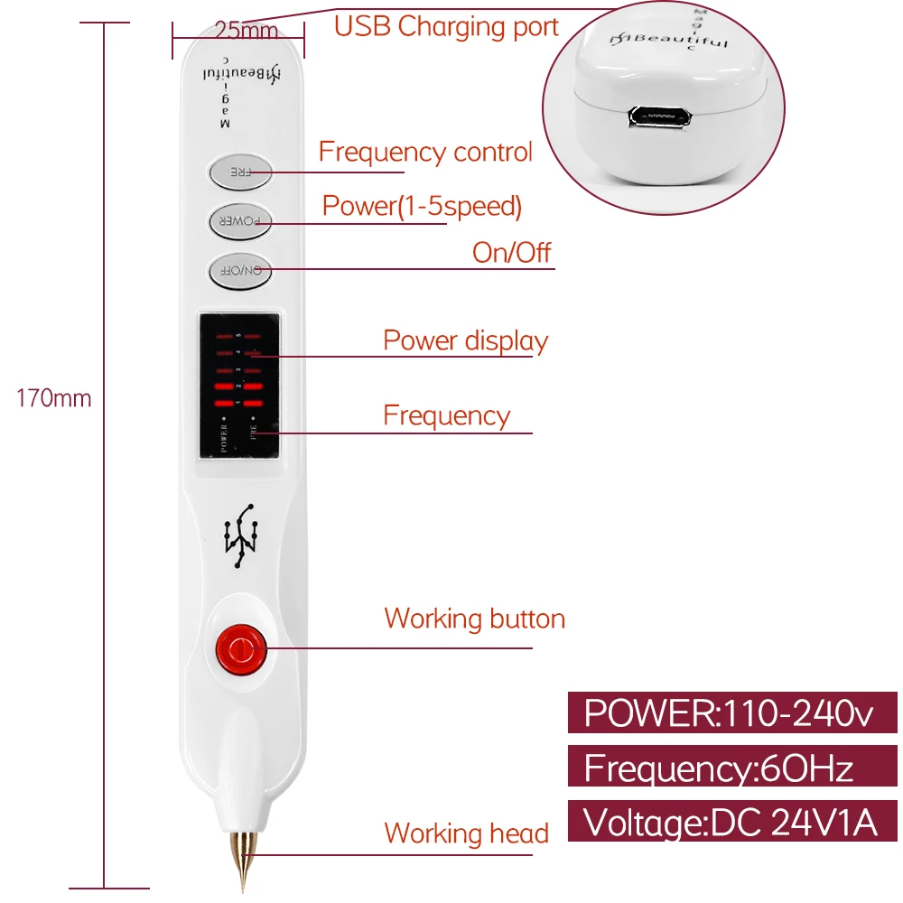 Лазерная плазменная ручка для удаления веснушек устройство кротов с ЖК дисплеем