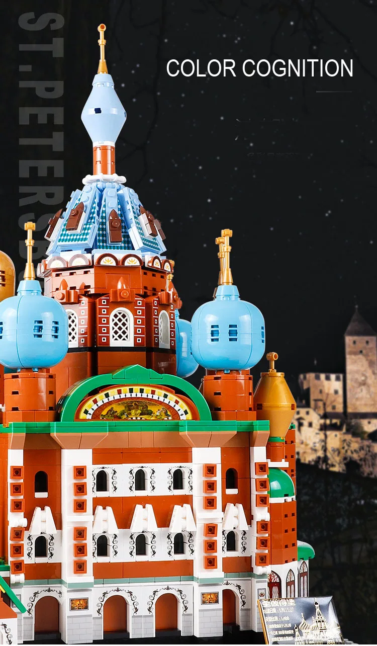 1298 шт. набор строительных блоков в русской архитектуре строительные блоки сделай