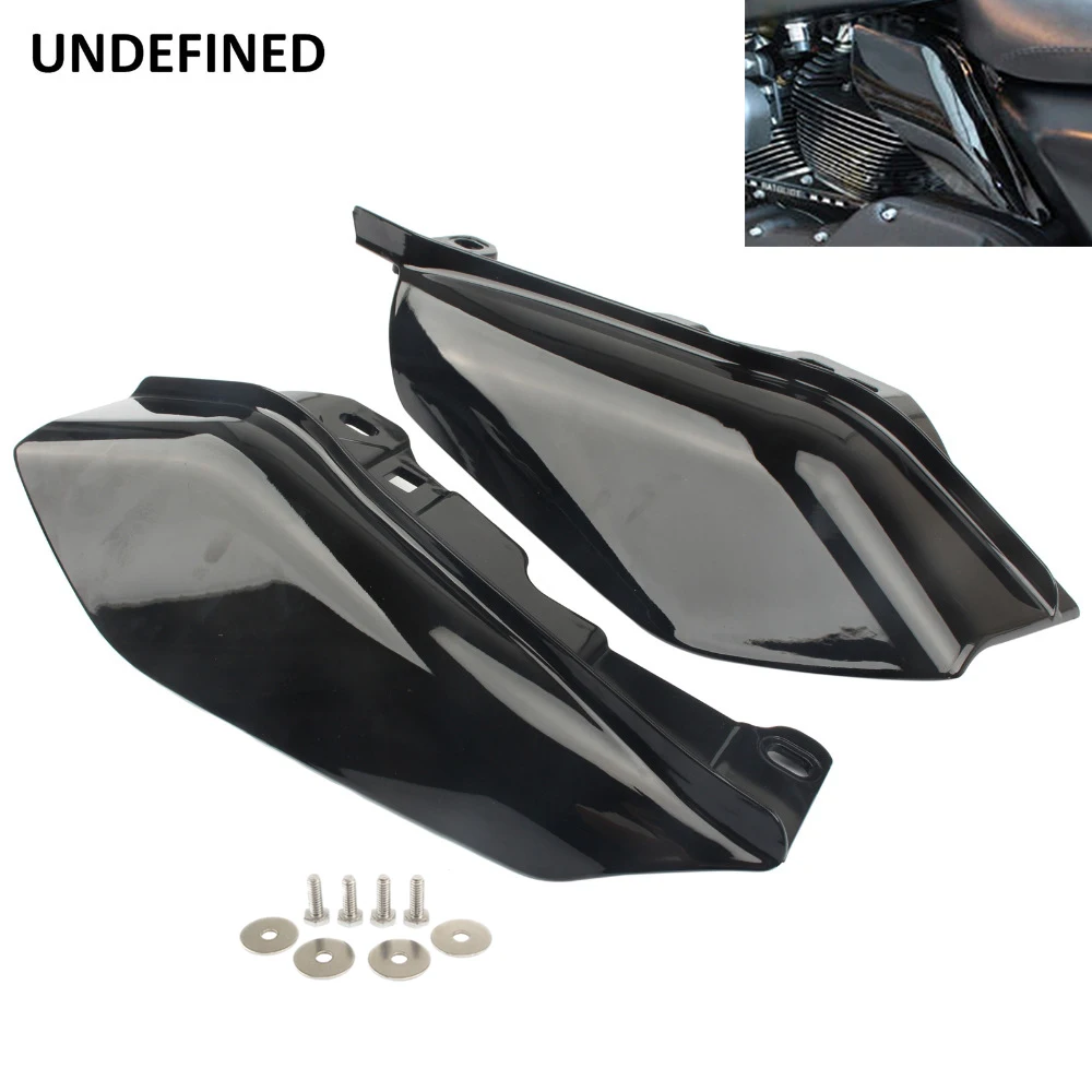 

Motorcycle Gloss Black Mid-Frame Air Heat Deflector For Harley Touring Electra Glide Street Glide Road Glide CVO 2017 2018-2021