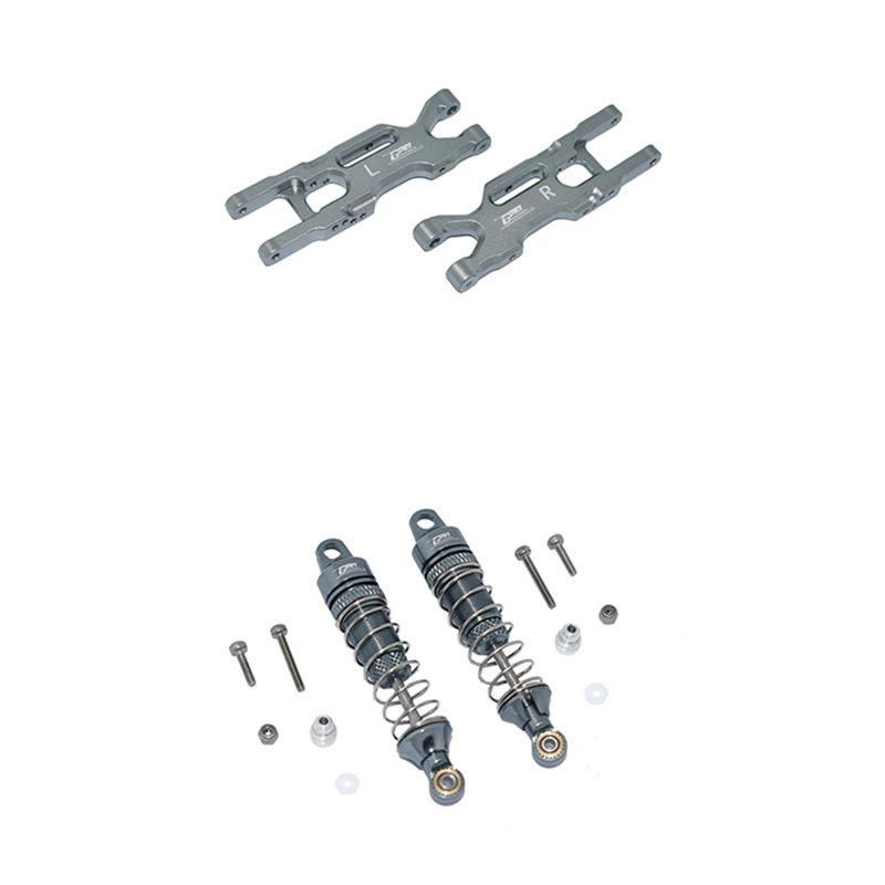 

Rear Lower Swing Arm Suspension Arm with Rear Shock Absorbers Damper,for LOSI 1/18 Mini-T 2.0 2WD Stadium Truck RC Car