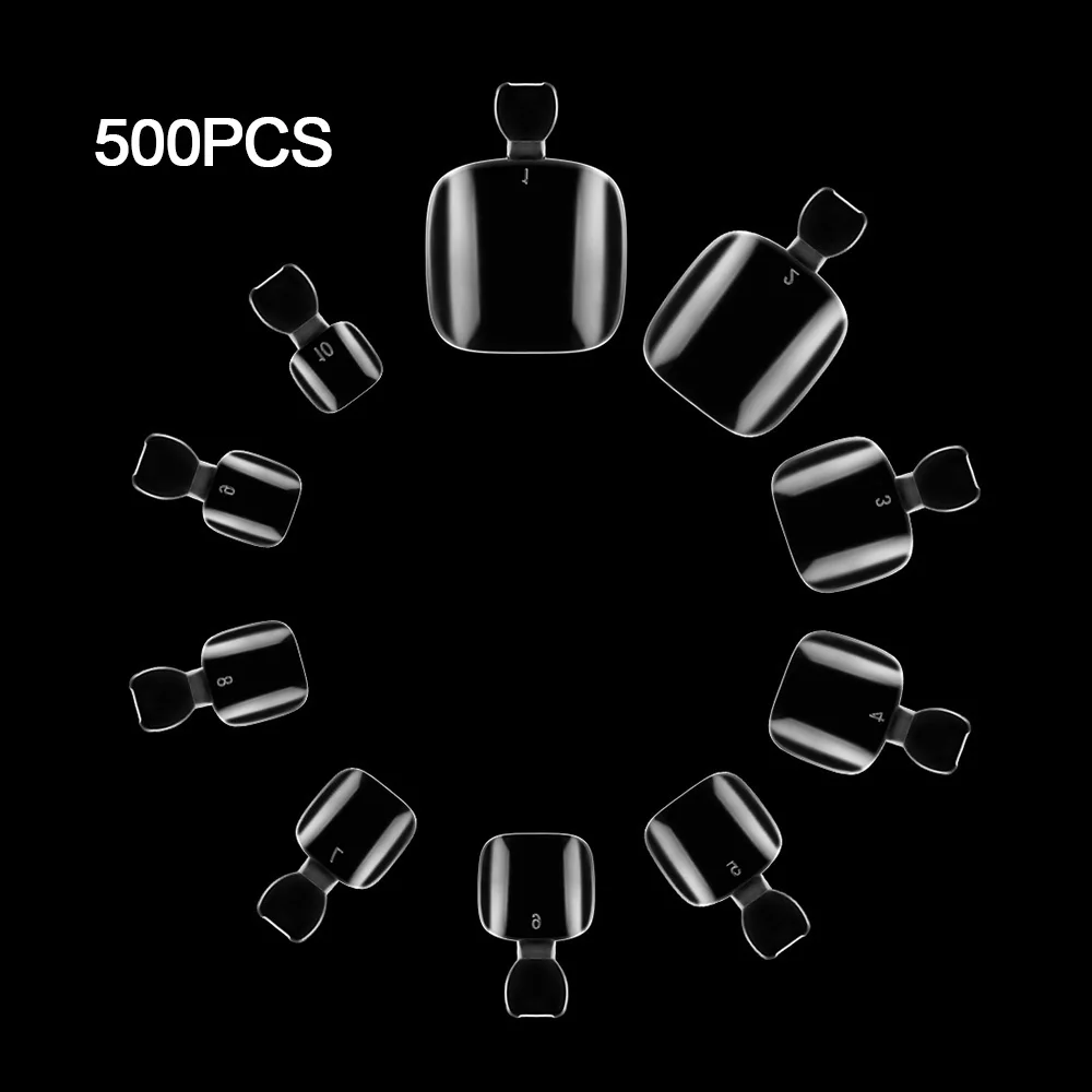 Хит продаж 500 шт накладные ногти на носках прозрачные наклейки искусственные