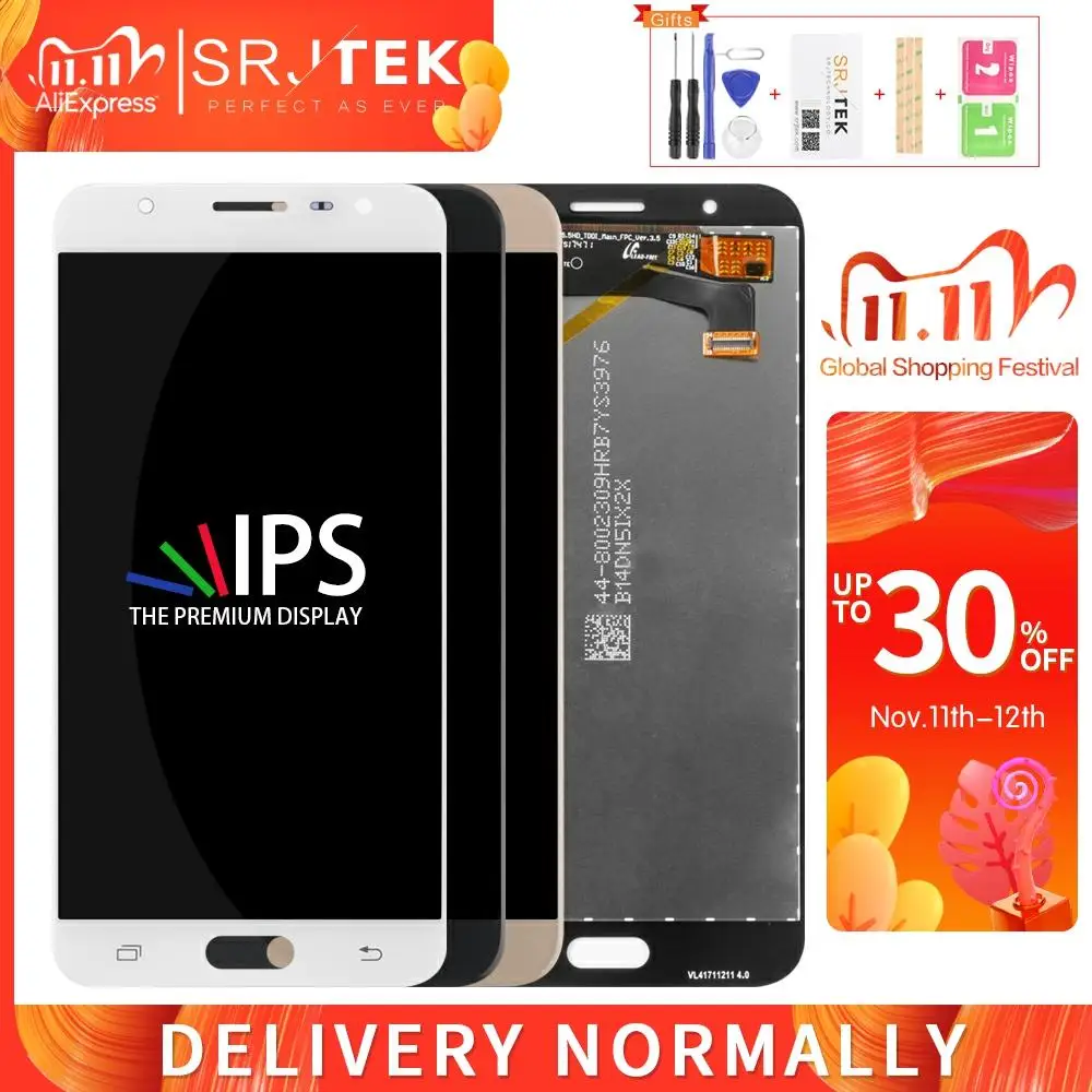 ЖК-дисплей IPS/TFT 5 для Samsung Galaxy J7 V 2017 J727 сенсорный дигитайзер Сменное стекло J727A J727T