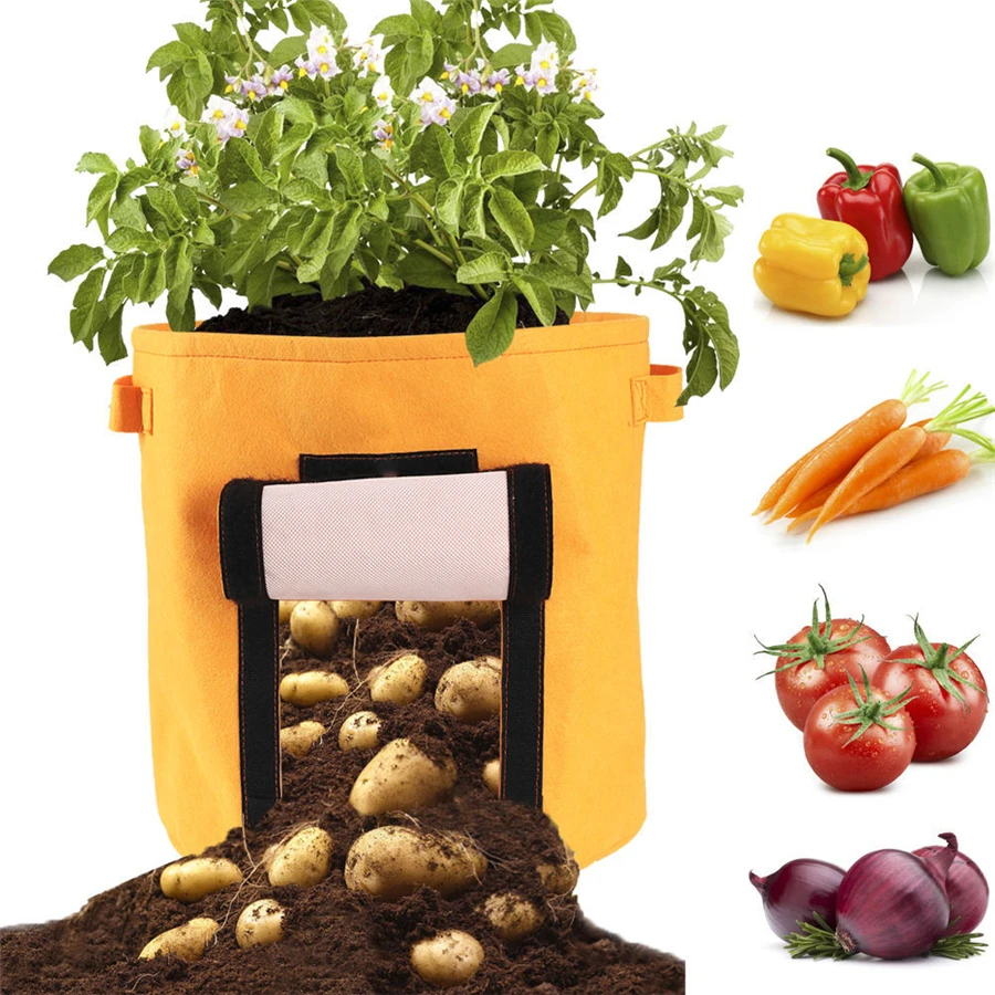 5Pcs Potato Grow Bag for Plants Container Flower Fruit Planting Greenhouse Vegetable Vertical Garden Moisturizing jardin | Дом и сад