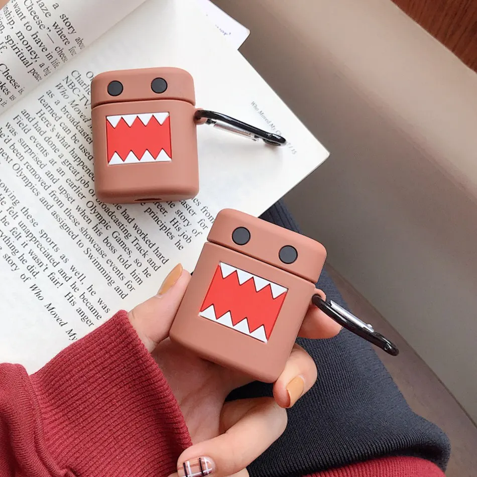 Чехол для наушников с 3d кошкой Airpods силиконовый чехол розовым тостом Apple Air pods 2